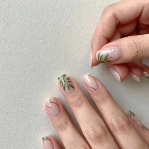 Nail Art Botánico Minimalista